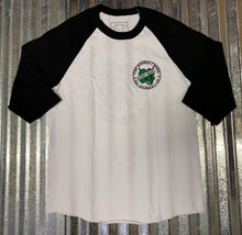 Load image into Gallery viewer, Lucky Devil &quot;The Harder I Work &quot; Raglan/ Practice Jersey Black with Green

