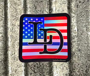 "LD" Holographic American Flag Support The Men/Women In Blue 3" Square