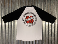 Load image into Gallery viewer, Lucky Devil &quot;The Harder I Work &quot; Raglan/ Practice Jersey Black with Red ShamRock
